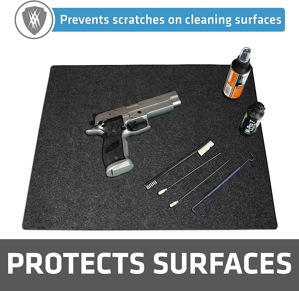 Gun Care Mat With Labels Master the Art of Weapons Maintenance Gun Gleam